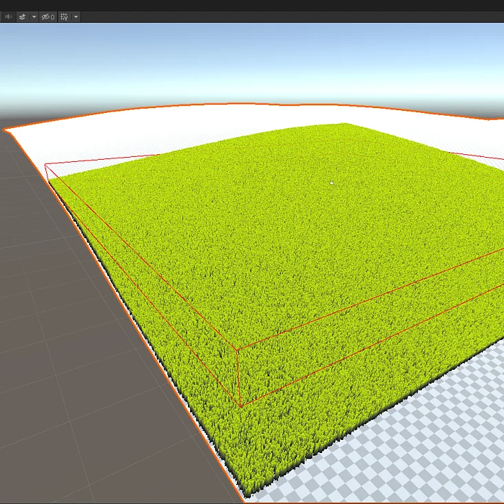 3D Modell einer Grasfläche