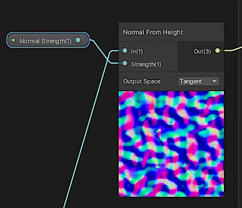 Normal Strength Node mit Normal From Height